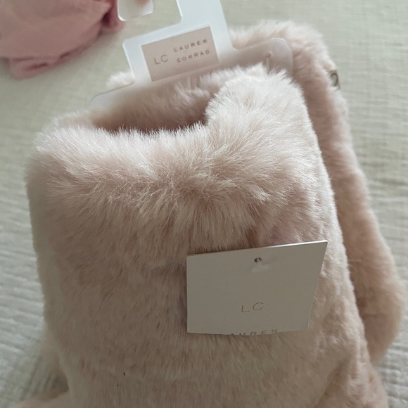 Lauren Conrad pink faux slippers - boot style. - Picture 3 of 4